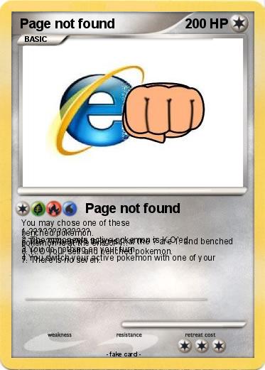 Pokemon Page not found