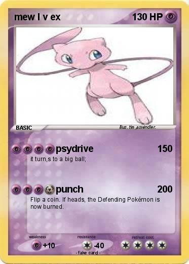 Pokemon mew l v ex