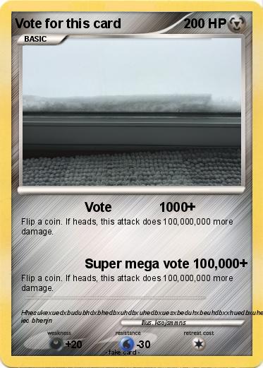 Pokemon Vote for this card