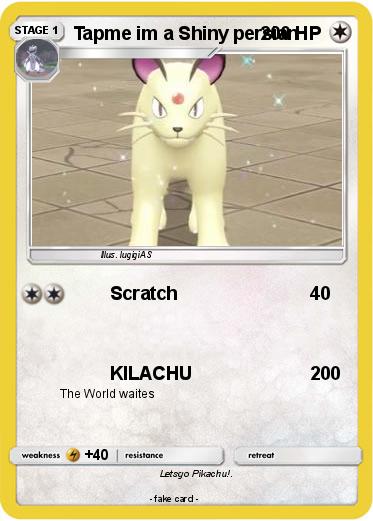 Pokemon Tapme im a Shiny persian