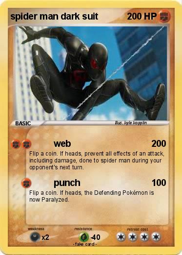 Pokemon spider man dark suit