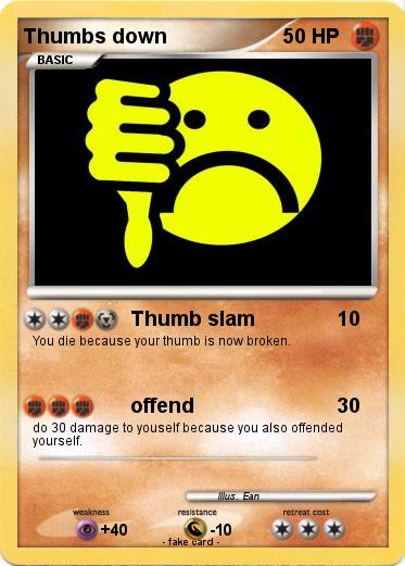 Pokemon Thumbs down