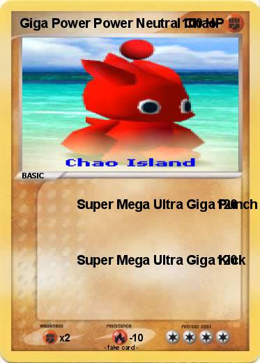 Pokemon Giga Power Power Neutral Chao