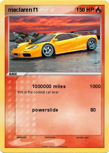 Pokemon maclaren f1