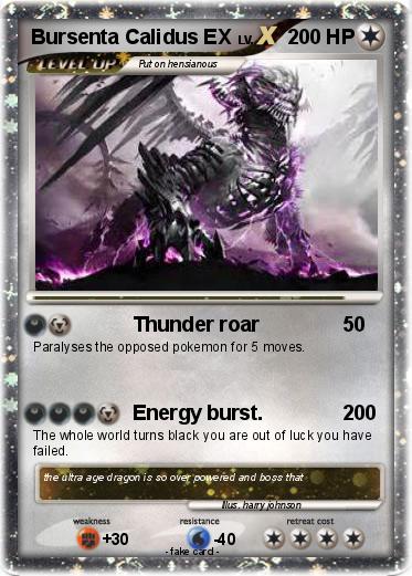Pokemon Bursenta Calidus EX