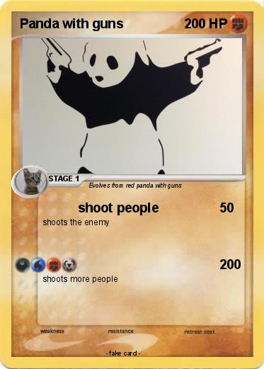 Pokemon Panda with guns