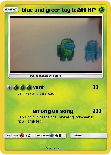Pokemon blue and green tag team