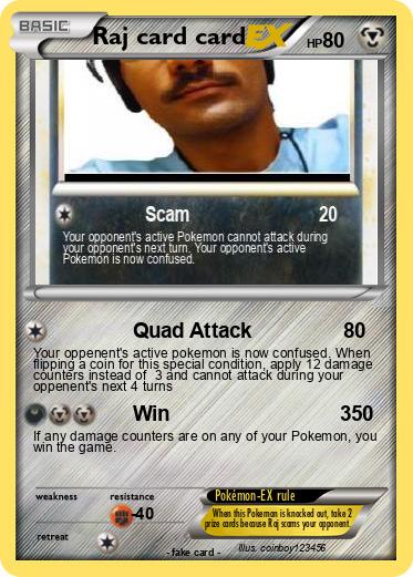 Pokemon Raj card card