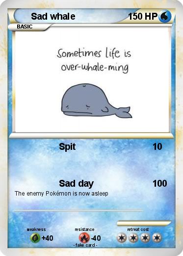 Pokemon Sad whale