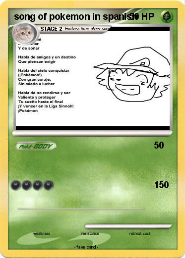 Pokemon song of pokemon in spanish