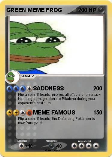 Pokemon GREEN MEME FROG