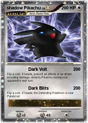 Pokemon shadow Pikachu