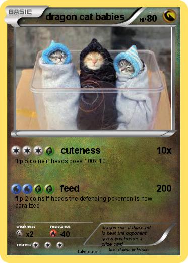 Pokemon dragon cat babies
