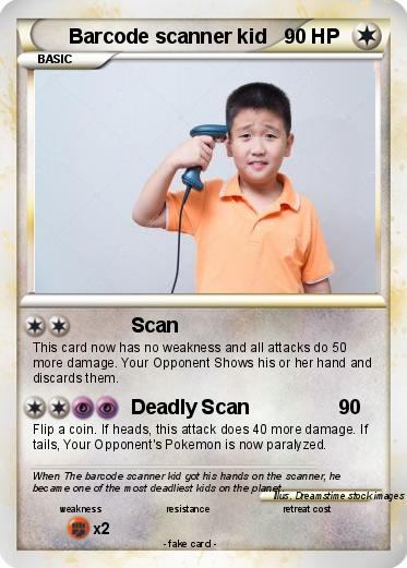 Pokemon Barcode scanner kid