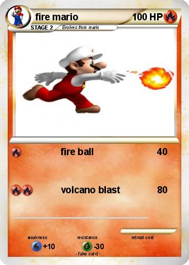 Pokemon fire mario