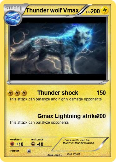 Pokemon Thunder wolf Vmax