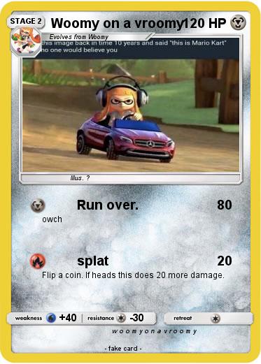 Pokemon Woomy on a vroomy