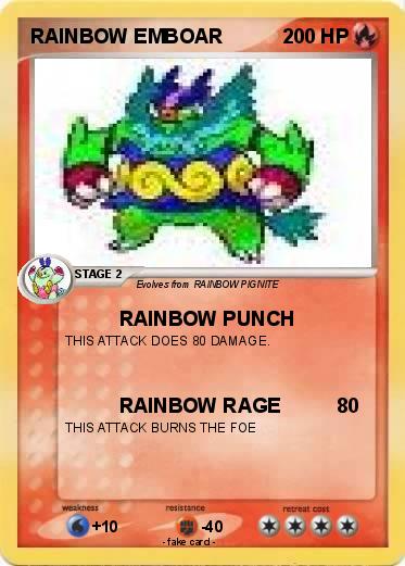 Pokemon RAINBOW EMBOAR