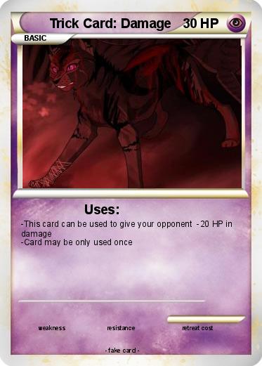 Pokemon Trick Card: Damage