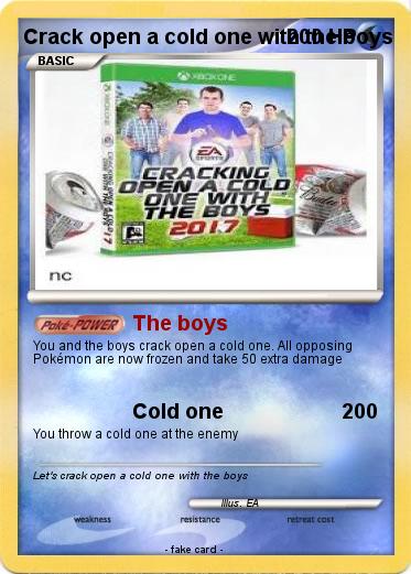 Pokemon Crack open a cold one with the boys