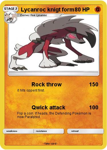 Pokemon Lycanroc knigt form