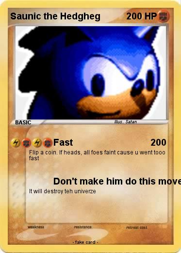 Pokemon Saunic the Hedgheg