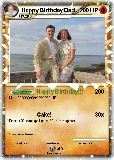 Pokemon Happy Birthday Dad