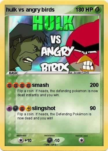 Pokemon hulk vs angry birds