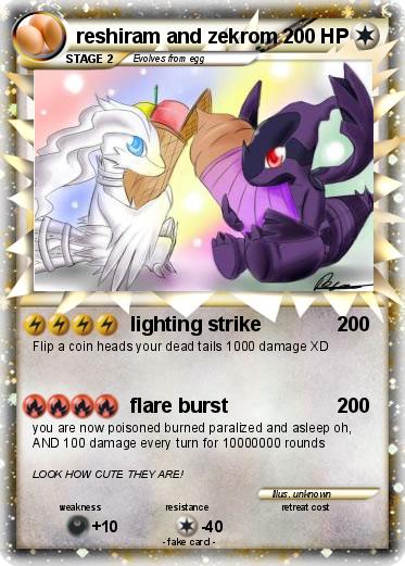 Pokemon reshiram and zekrom