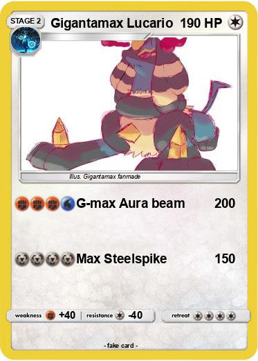 Pokemon Gigantamax Lucario