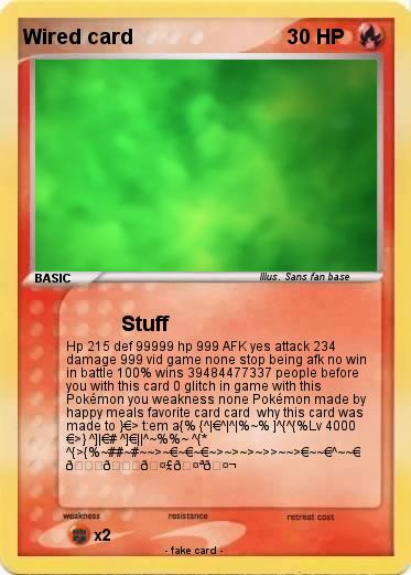 Pokemon Wired card