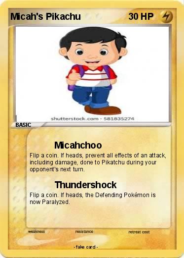 Pokemon Micah's Pikachu