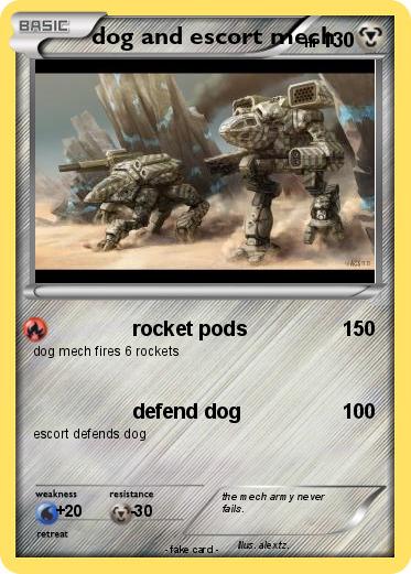 Pokemon dog and escort mech