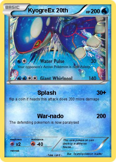 Pokemon KyogreEx 20th