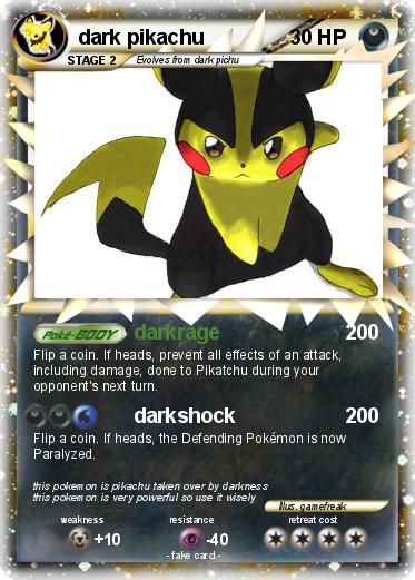 Pokemon dark pikachu