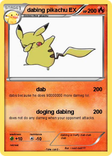 Pokemon dabing pikachu EX