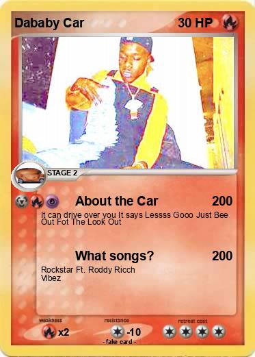 Pokemon Dababy Car