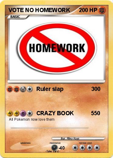 Pokemon VOTE NO HOMEWORK