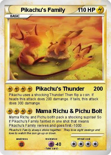 Pokemon Pikachu's Family