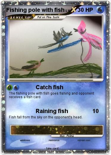Pokemon Fishing pole with fish