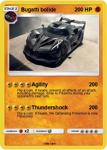 Pokemon Bugatti bolide