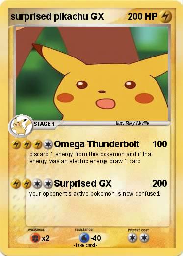 Pokemon surprised pikachu GX