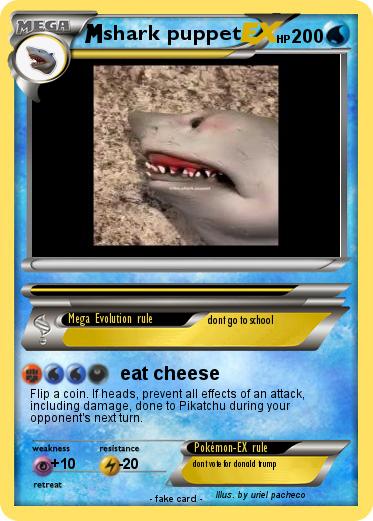 Pokemon shark puppet