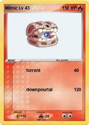 Pokemon Mimic l.v 43 Pokemon Mimic l.v 43