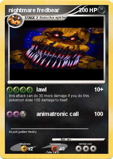 Pokemon nightmare fredbear