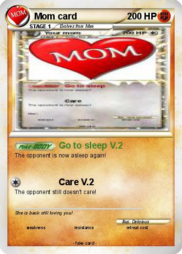 Pokemon Mom card