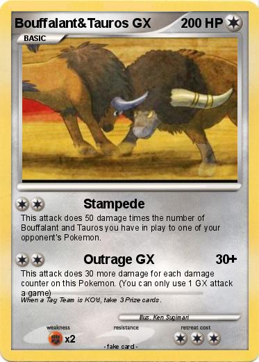Pokemon Bouffalant&Tauros GX