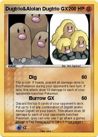 Pokemon Dugtrio&Alolan Dugtrio GX