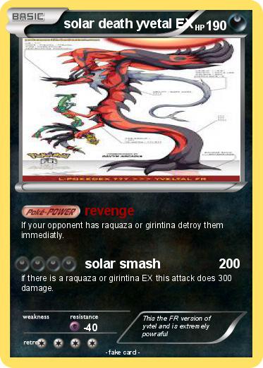 Pokemon solar death yvetal EX