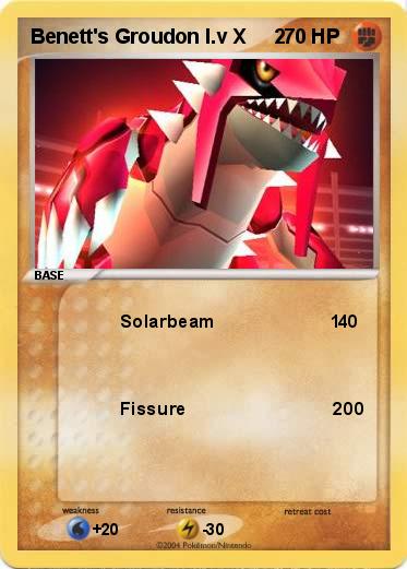 Pokemon Benett's Groudon l.v X     2